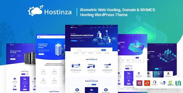 Hostinza v2.4-等距域和Whmcs虚拟主机WordPress主题
