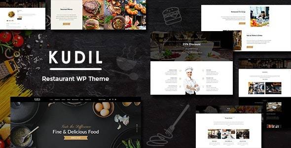Kudil v2.0-咖啡厅，餐厅WordPress主题