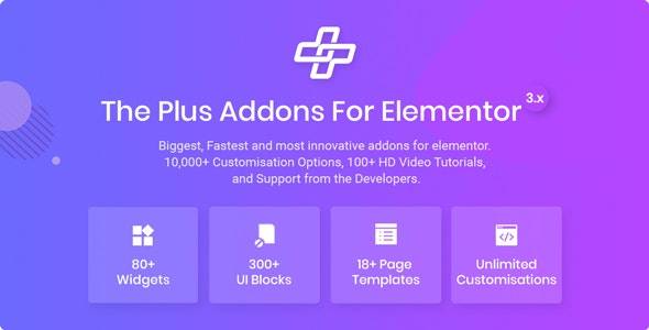 The Plus Addons for Elementor-最受欢迎的Elementor插件[更至v5.0.10]