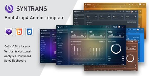 Syntrans-Bootstrap4炫彩后台管理html模板