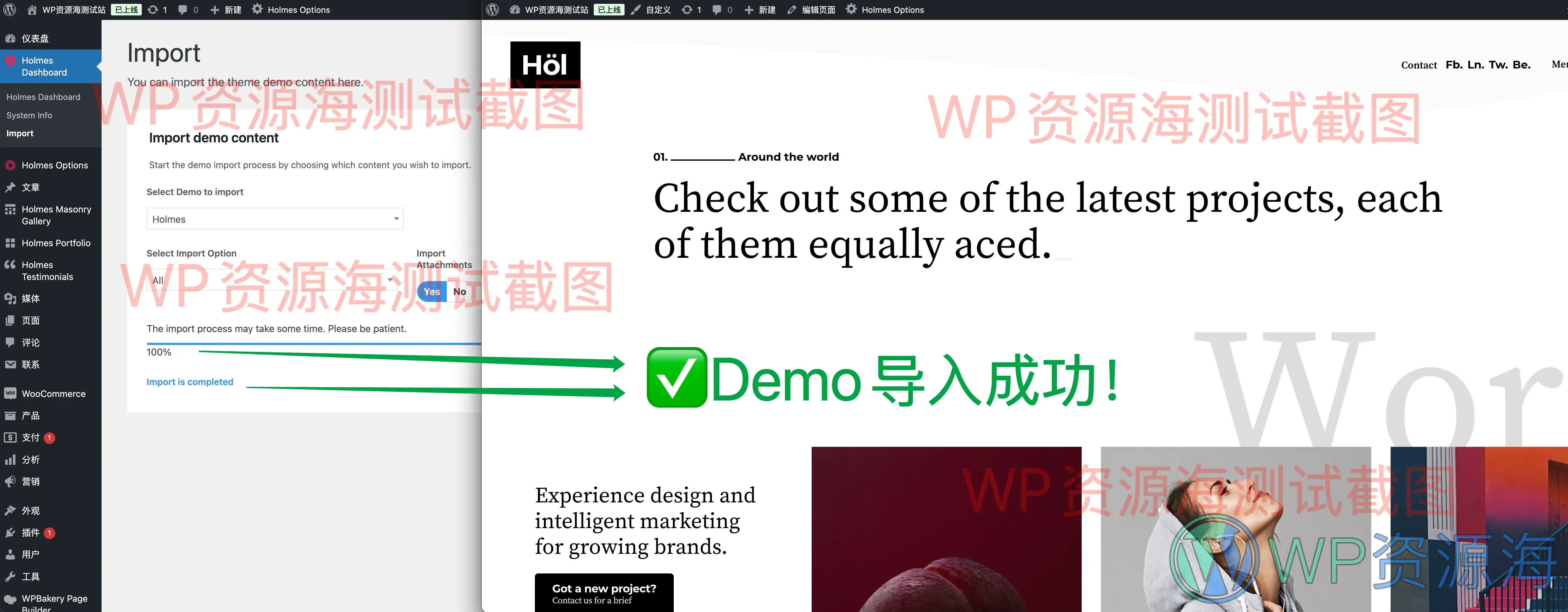 Holmes-数字代理服务机构WordPress主题插图1-WP资源海