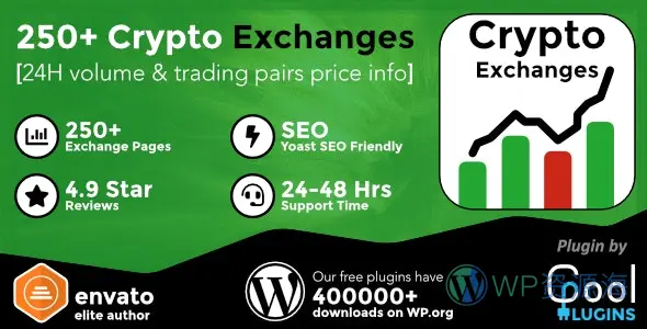 Cryptocurrency Exchanges List Pro-加密货币交易所列表/排行/汇率换算插件[更至v2.8.5]插图-WP资源海
