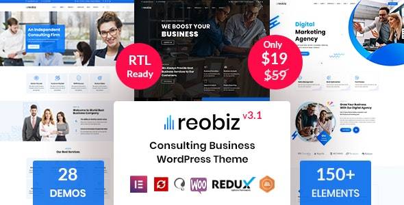 Reobiz-业务咨询/科技代理商公司WordPress主题[更至v4.7.7]