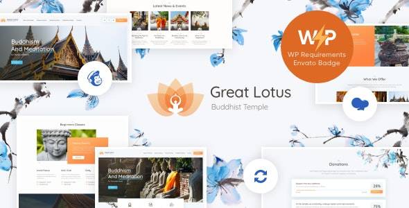 Great Lotus 1.3.1 –东方莲花/佛教寺庙WordPress主题