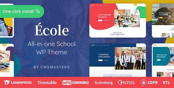 Ecole v1.0.1-教育和学校WordPress主题