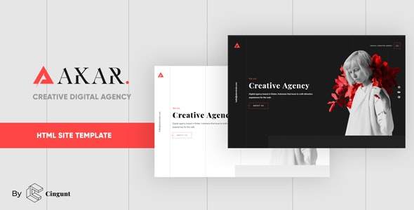 AKAR V1.0 – CREATIVE DIGITAL＆MARKETING AGENCY ONEPAGE模板