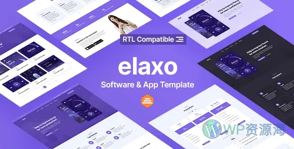 ELAXO V1.0-应用和软件网站模板+ RTL插图-WP资源海 ELAXO V1.0-应用和软件网站模板+ RTL插图-WP资源海