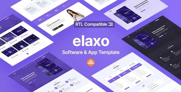ELAXO V1.0-应用和软件网站模板+ RTL