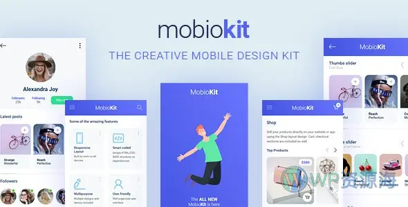 MOBIOKIT V1.0-HTML移动UI套件插图-WP资源海 MOBIOKIT V1.0-HTML移动UI套件插图-WP资源海