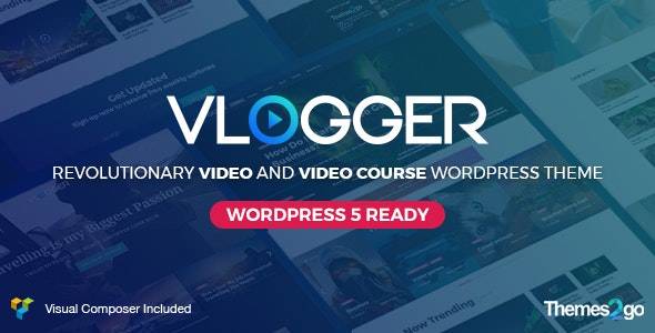 Vlogger 2.6.3 –专业视频和教程WordPress主题