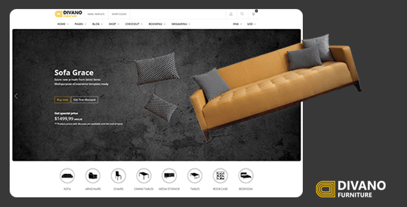 Divano v1.0-简约大气的家具公司/家居用品HTML网站模板
