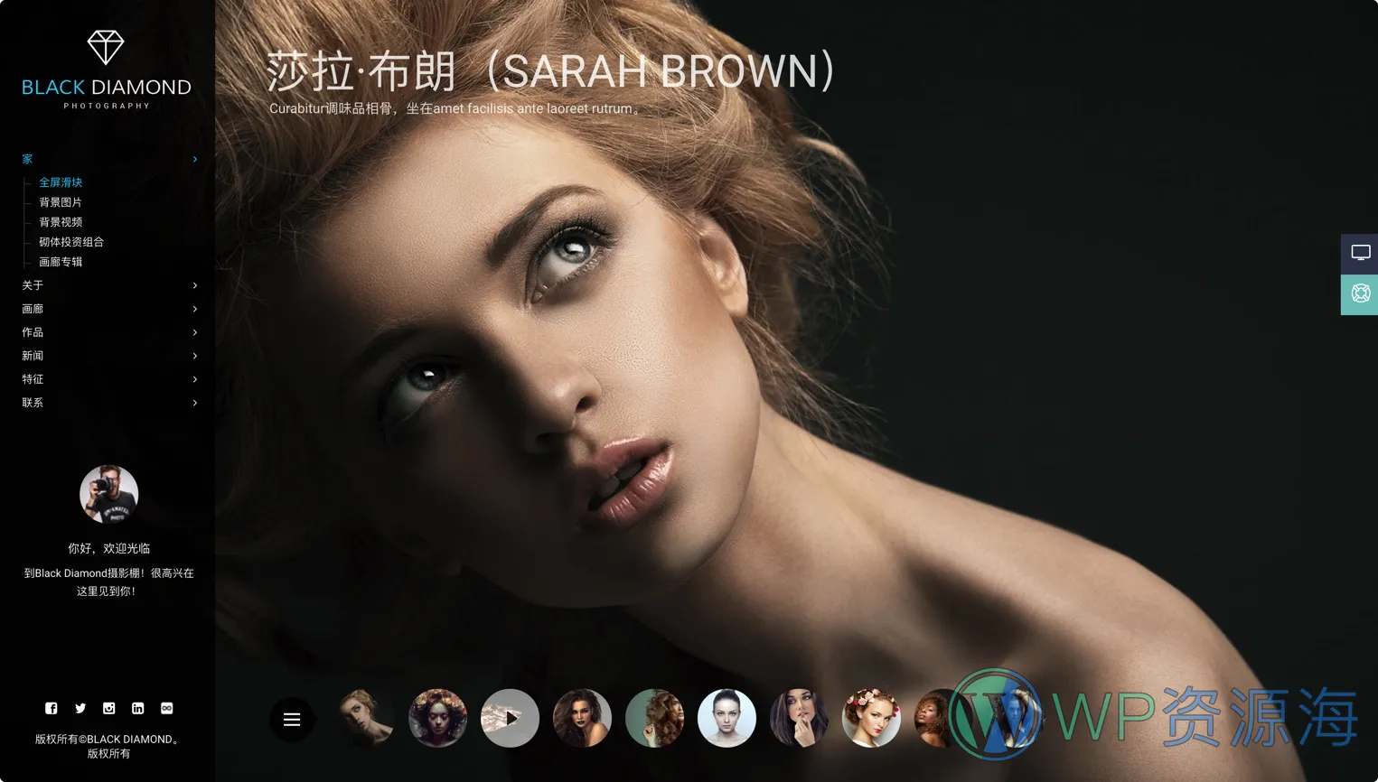 Diamond v2.4.7-专业高端大气的精品摄影主题插图1-WP资源海 Diamond v2.4.7-专业高端大气的精品摄影主题插图1-WP资源海