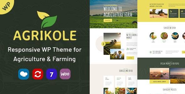 Agrikole v1.14-用于农业和农业的自适应WordPress主题