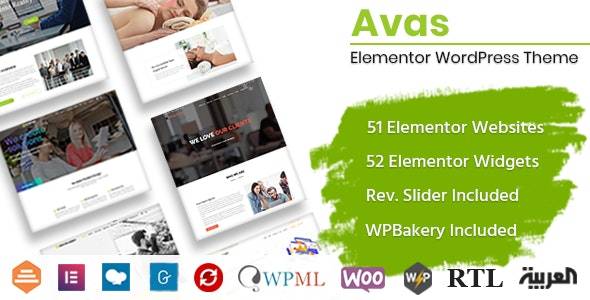 Avas 6.1.24-多功能Elementor WordPress主题