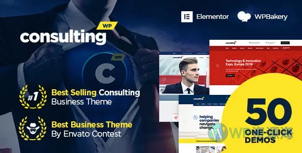 Consulting-金融理财投资商务咨询服务WordPress主题插图-WP资源海