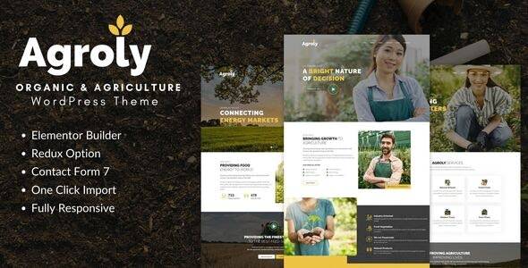 Agroly v1.0-绿色有机和农业食品WordPress主题