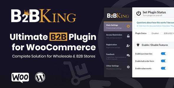 B2BKing-终极WooCommerce B2B和批发插件[更至v3.9.0]