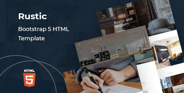 Rustic-室内设计与装修网站HTML模板插图-WordPress资源海