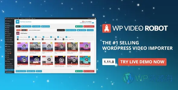 Video Robot v1.11.1 -视频导入管理器WordPress插件插图-WP资源海 Video Robot v1.11.1 -视频导入管理器WordPress插件插图-WP资源海