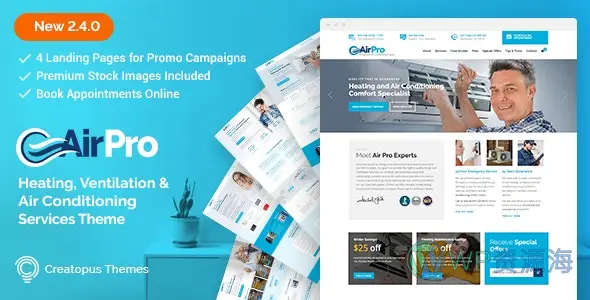 AirPro v2.6.16-暖气和空调维修公司网站wordpress主题插图-WP资源海 AirPro v2.6.16-暖气和空调维修公司网站wordpress主题插图-WP资源海