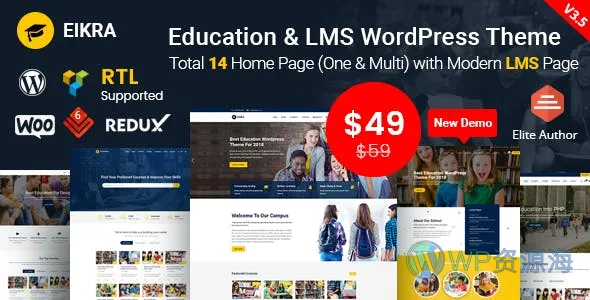 Eikra 4.2.1 –学校教育/培训机构/在线学习WordPress主题插图-WP资源海 Eikra 4.2.1 –学校教育/培训机构/在线学习WordPress主题插图-WP资源海