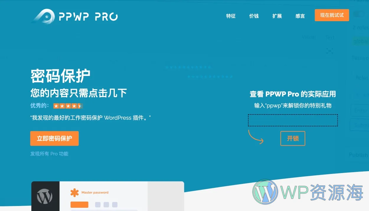 Password Protect Pro-WordPress内容密码保护插件[更至v1.4.0]插图-WP资源海