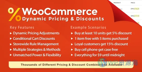 WooCommerce Dynamic Pricing & Discounts – 动态价格和折扣优惠扩展插图-WP资源海 WooCommerce Dynamic Pricing & Discounts – 动态价格和折扣优惠扩展插图-WP资源海