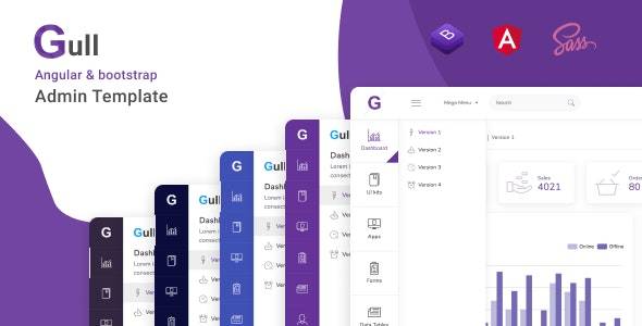 Gull – Angular 14 + Bootstrap后台管理仪表板模板