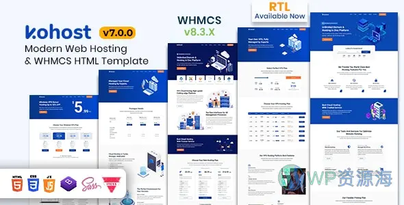 Kohost-云服务器/虚拟主机托管/IDC平台WHMCS+HTML模板[更至v9.9.0]插图-WordPress资源海