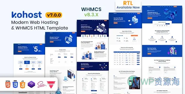 Kohost-云服务器/虚拟主机托管/IDC平台WHMCS+HTML模板[更至v9.9.0]插图-WP资源海