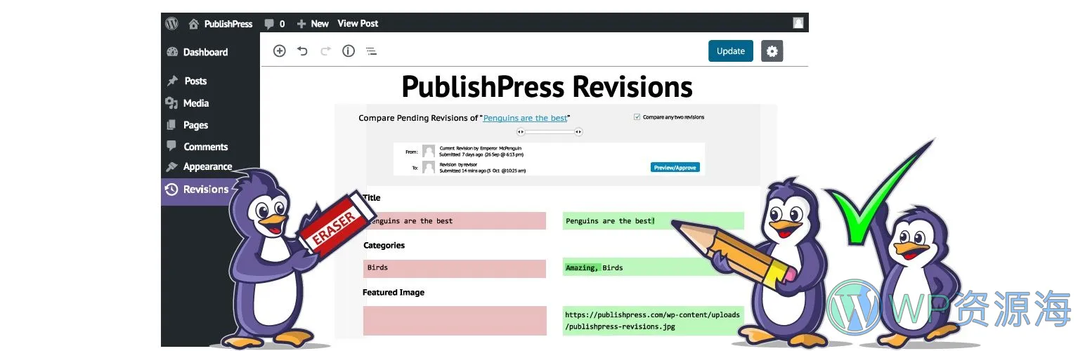 PublishPress Revisions Pro-文章修订更改审核WordPress插件[更至v3.3.0]插图-WordPress资源海