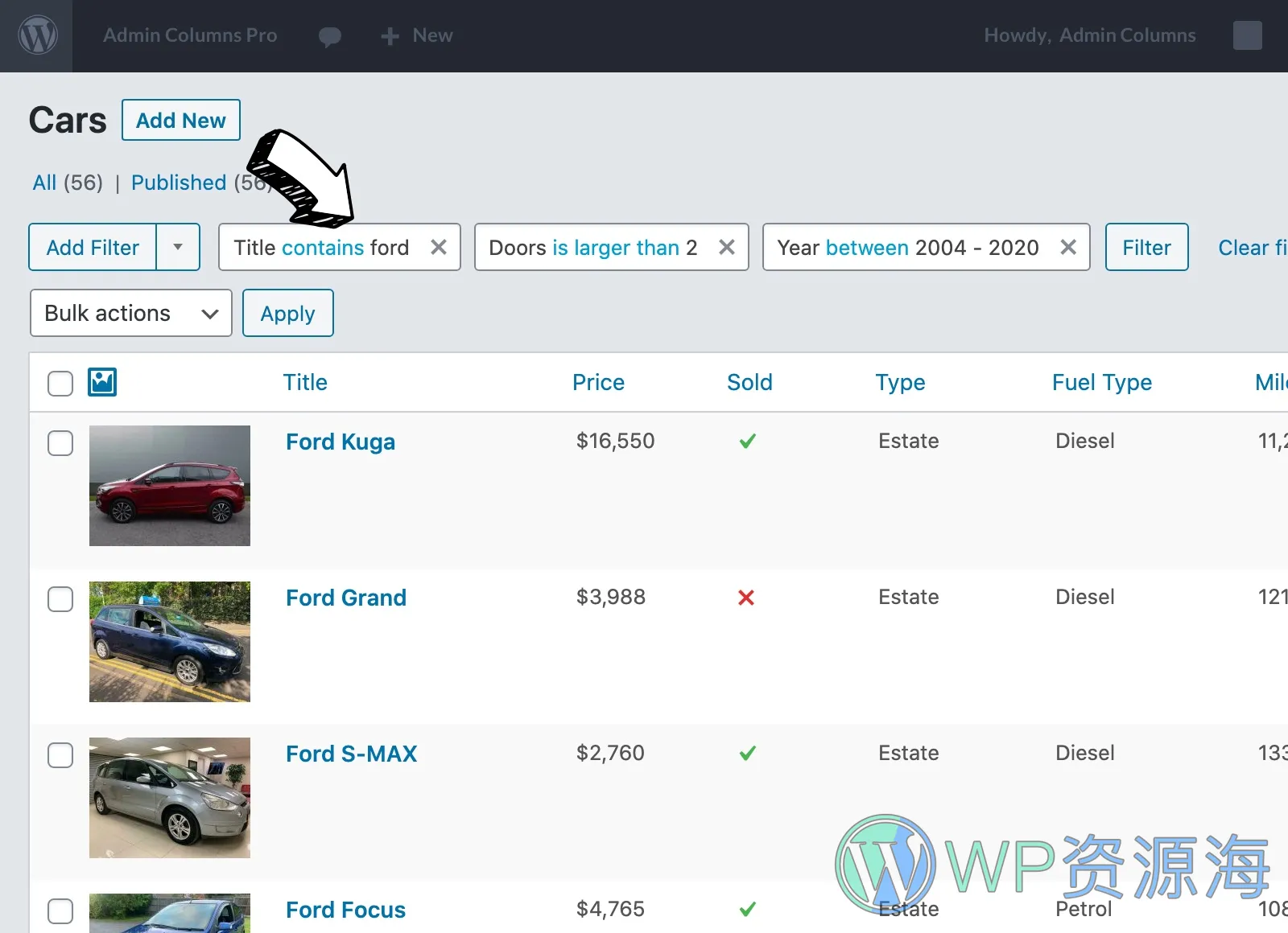 【全扩展】Admin Columns Pro WP后台优化/条件筛选与搜索插件插图1-WP资源海 【全扩展】Admin Columns Pro WP后台优化/条件筛选与搜索插件插图1-WP资源海