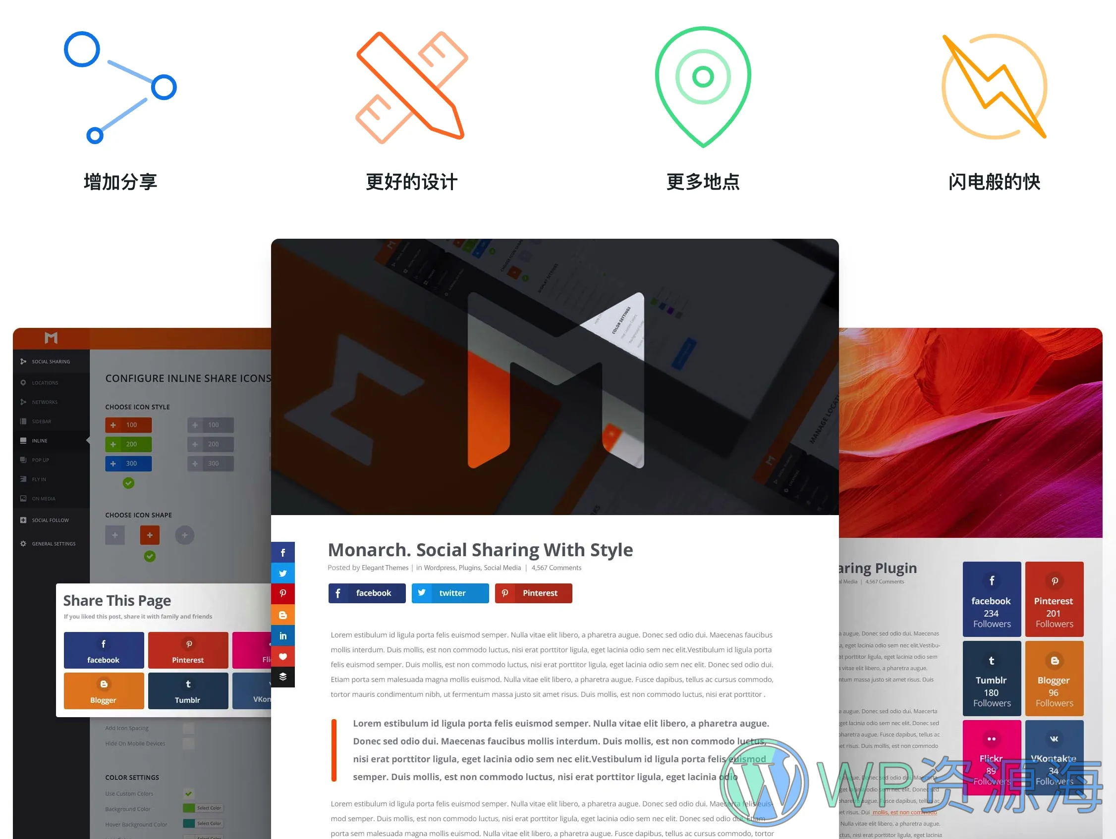 Monarch-WordPress最佳社交媒体分享插件[更至v1.4.14]插图1-WordPress资源海