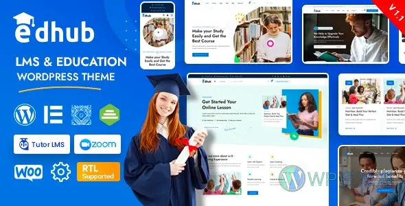 Edhub-在线课程教育培训学校WordPress主题插图-WP资源海
