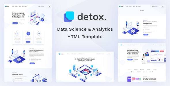 Detox-大数据科学统计与分析HTML网站模板插图-WordPress资源海