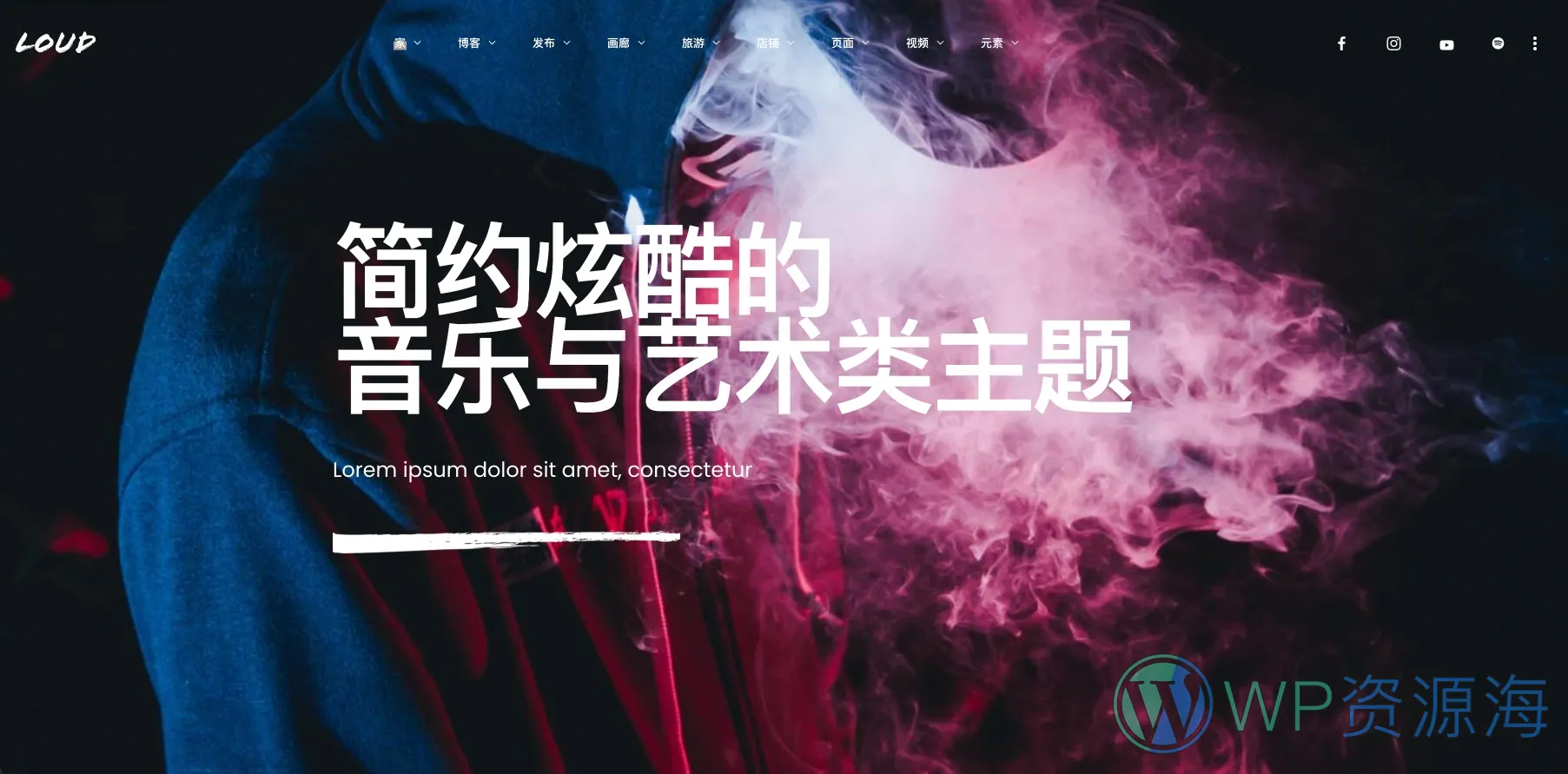 Loud-音乐行业/歌手艺术家/唱片公司WordPress主题[更至v2.5.2]插图-WP资源海