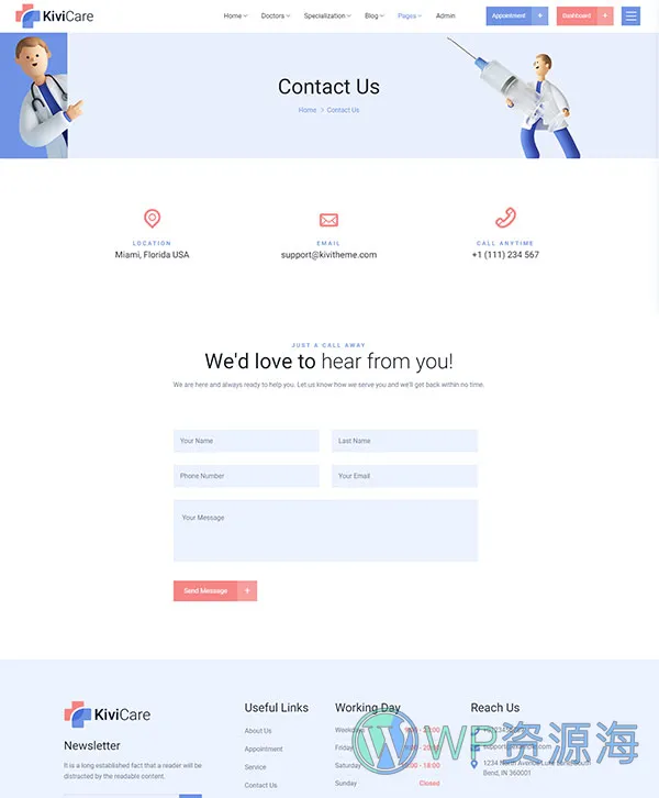 KiviCare-医疗诊所和患者管理WordPress主题插图18-WP资源海