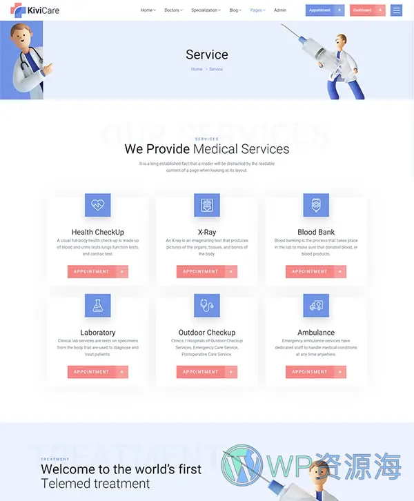 KiviCare-医疗诊所和患者管理WordPress主题插图17-WP资源海