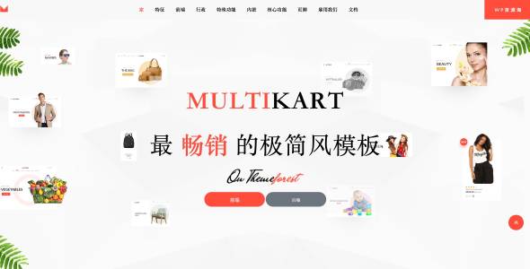 Multikart – 响应式 Vuejs Nuxtjs 电子商务商城网站模板
