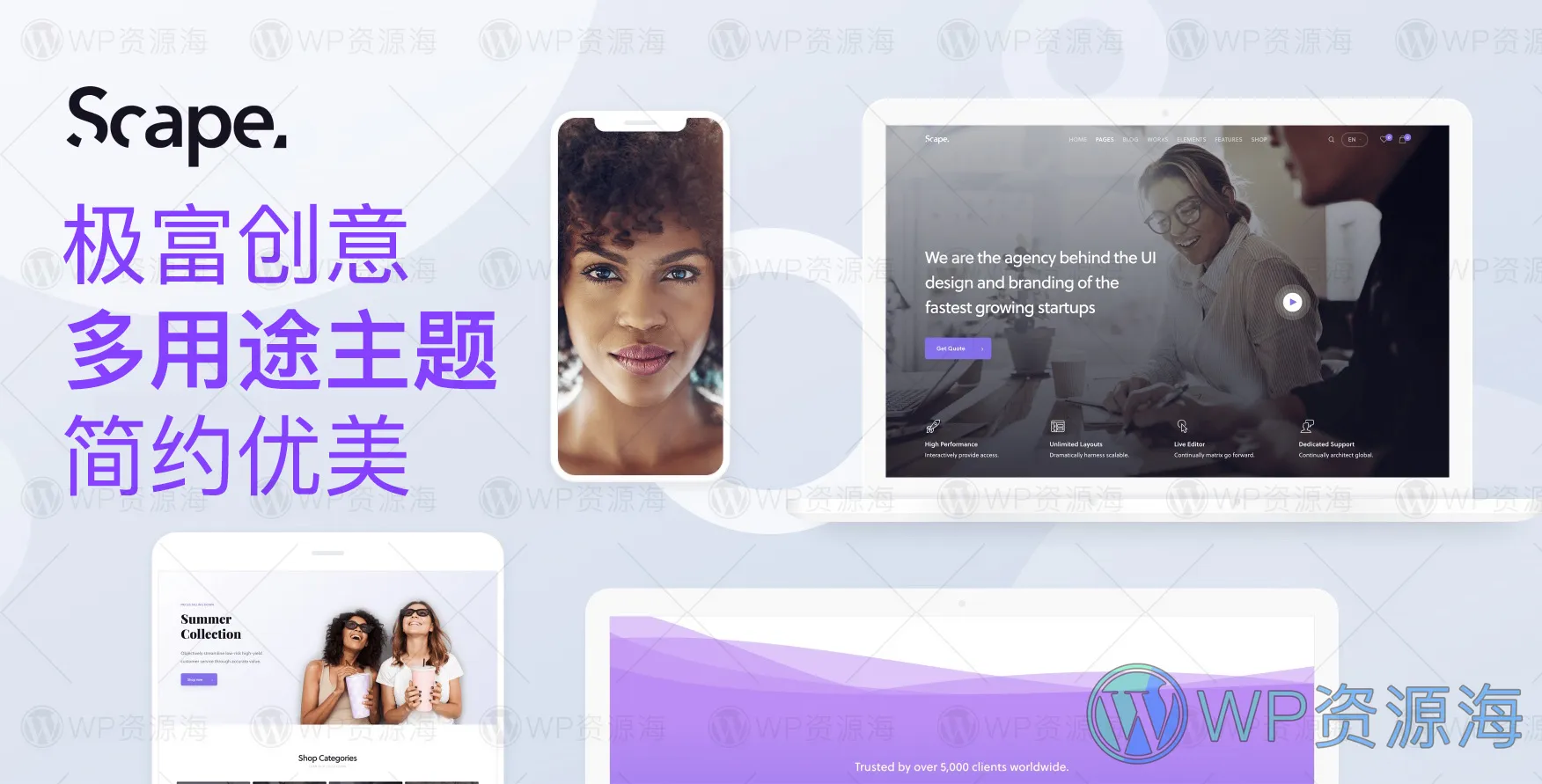 Scape-简约优美富有创意WordPress多用途主题[更至v1.5.6.1]插图-WordPress资源海