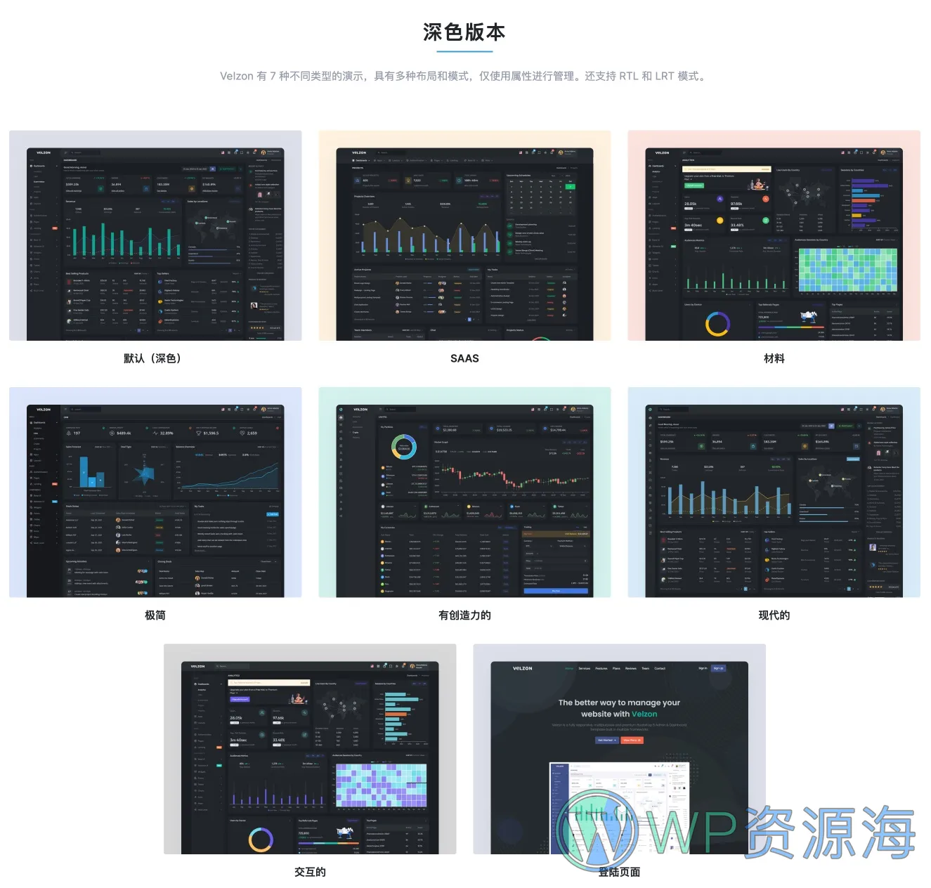 Velzon-2025年最新23合1精品管理后台模板插图5-WP资源海