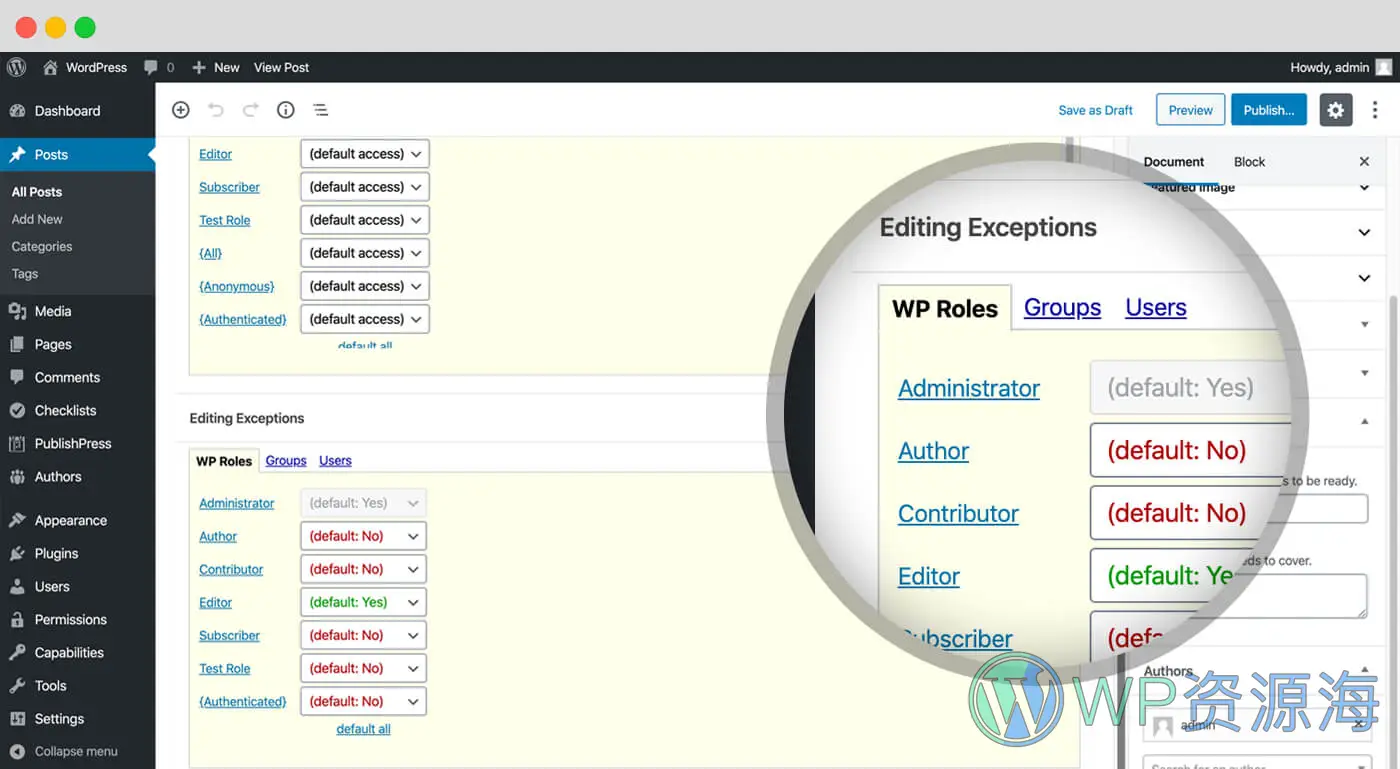 PublishPress Permissions Pro v4.0.18 高级权限管理WordPress插件插图2-WP资源海