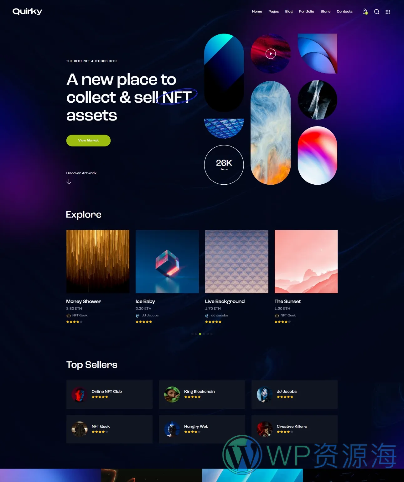 Quirky-区块链元宇宙NFT数字商城WordPress主题[更至v1.15]插图4-WordPress资源海