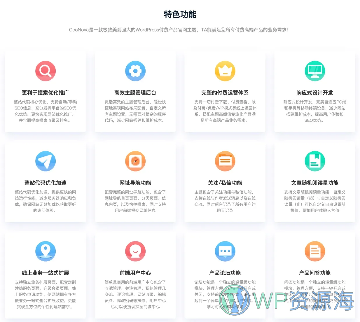 CeoNova Pro-企业建站/高端网站模板WordPress主题插图2-WP资源海
