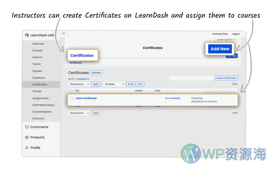 Instructor Role-LearnDash多教师角色管理扩展WordPress插件[更至v5.1.0]插图10-WP资源海
