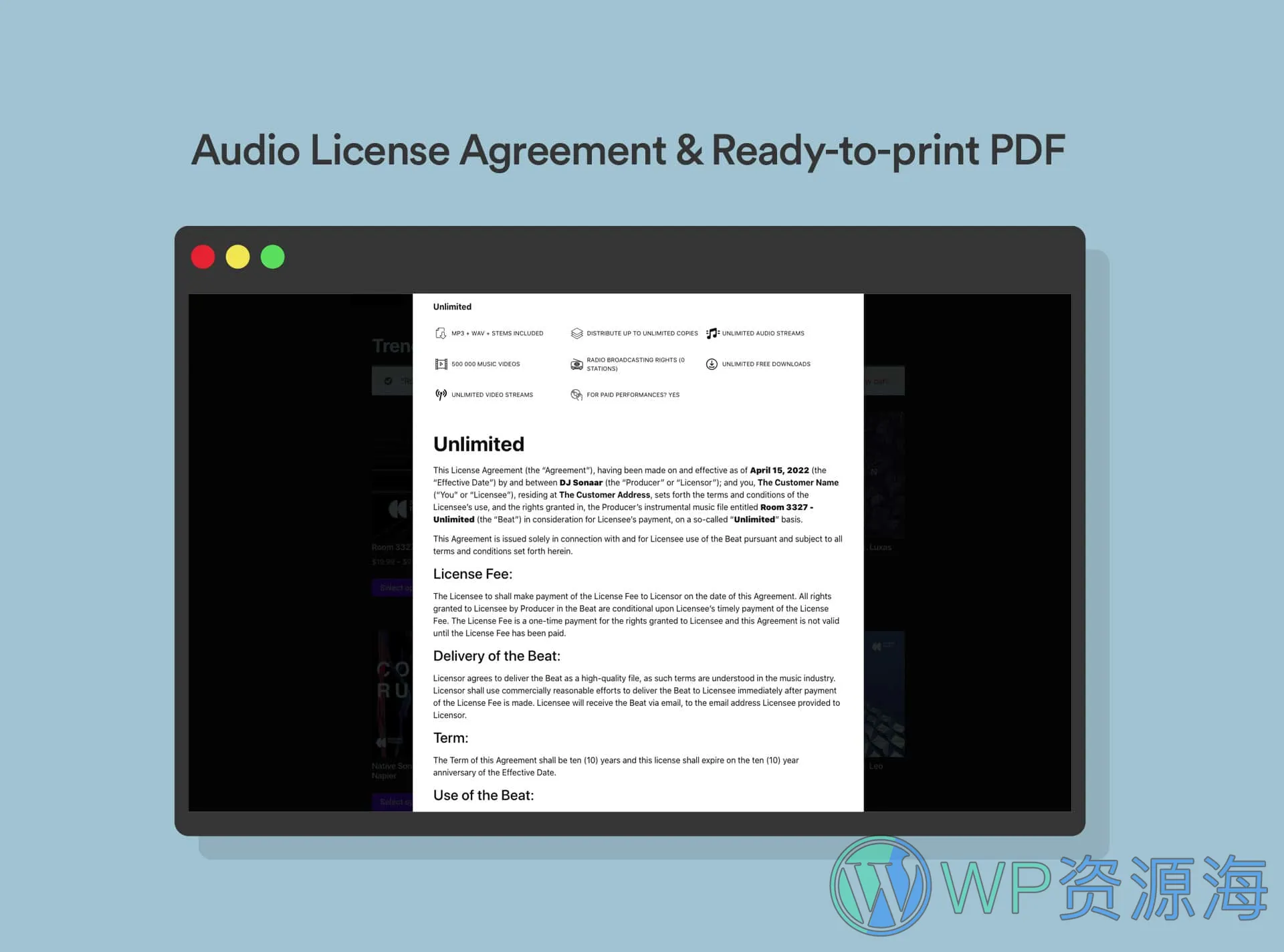MP3 Audio Player Pro-音频/播客/音乐在线播放与出售WordPress插件插图4-WP资源海