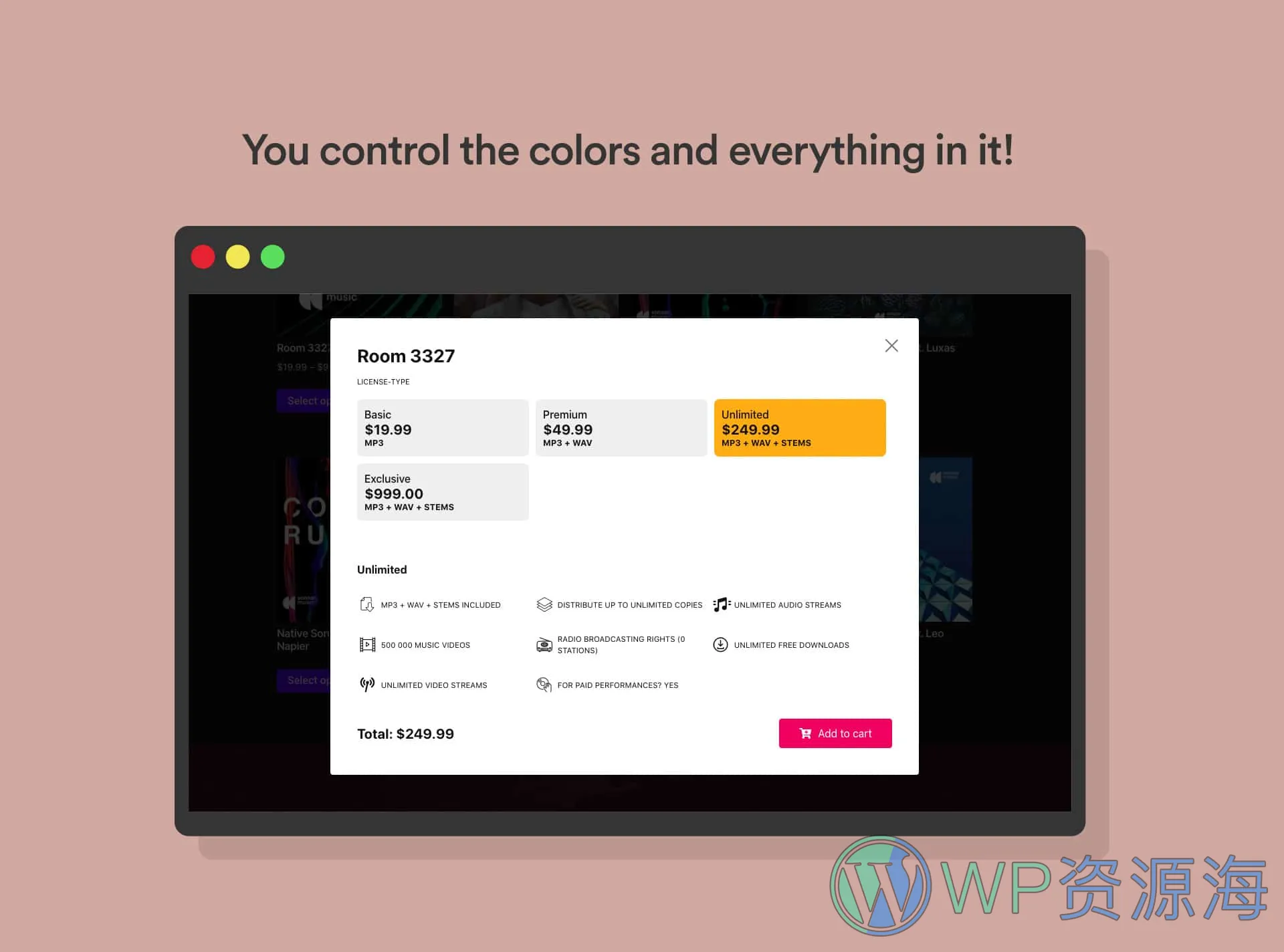 MP3 Audio Player Pro-音频/播客/音乐在线播放与出售WordPress插件插图5-WP资源海