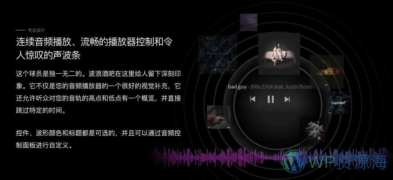 MP3 Audio Player Pro-音频/播客/音乐在线播放与出售WordPress插件插图13-WP资源海
