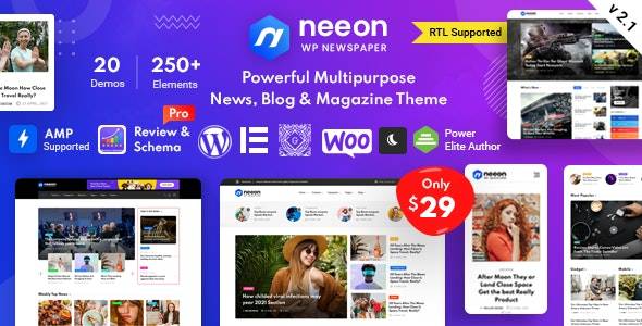 Neeon v3.0.2 博客新闻杂志WordPress精品主题