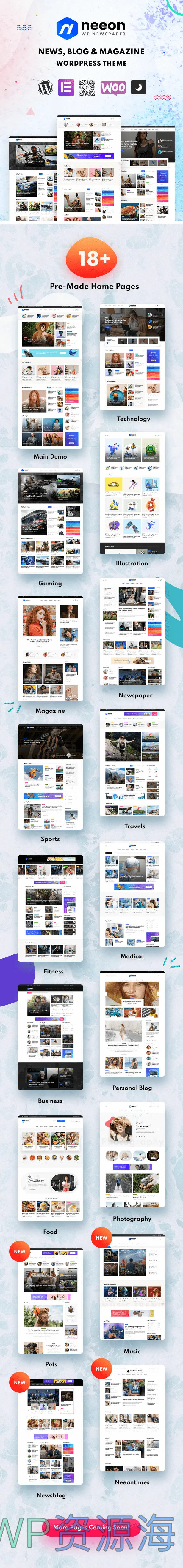 Neeon-博客新闻杂志WordPress精品主题插图1-WP资源海 Neeon-博客新闻杂志WordPress精品主题插图1-WP资源海